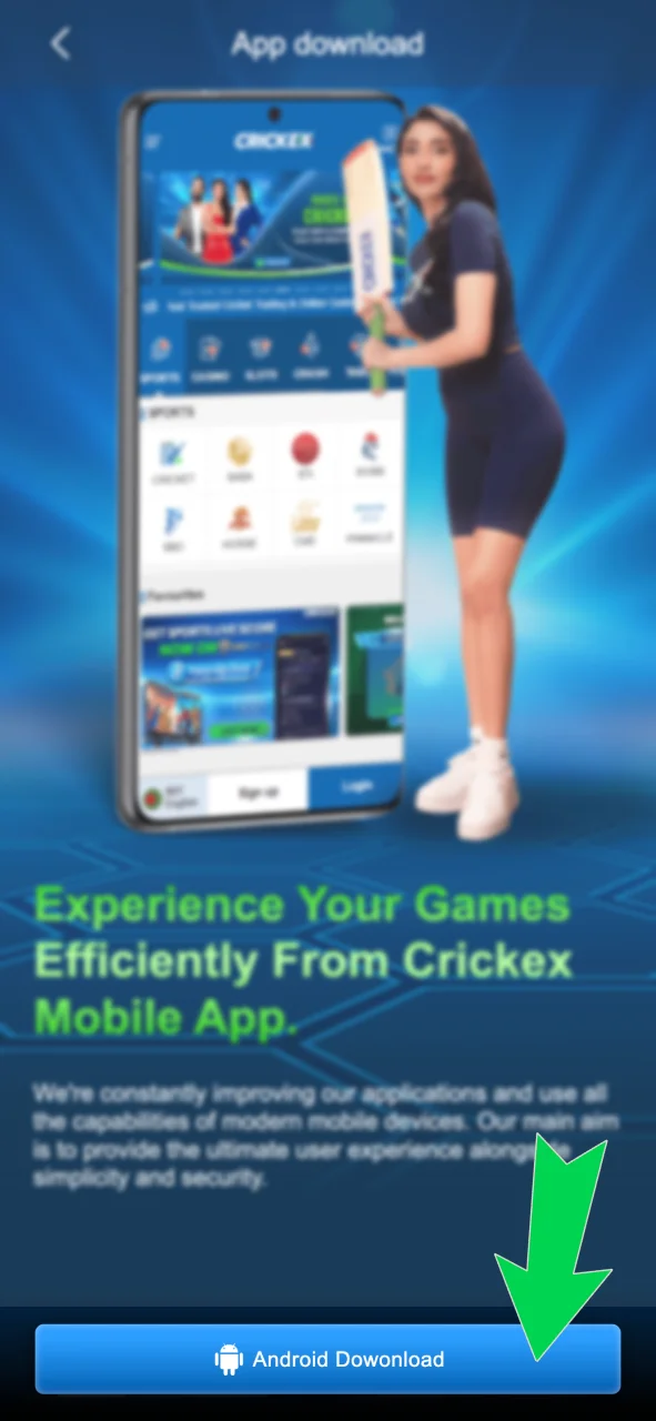 Download the Crickex APK file and open it to start installation.