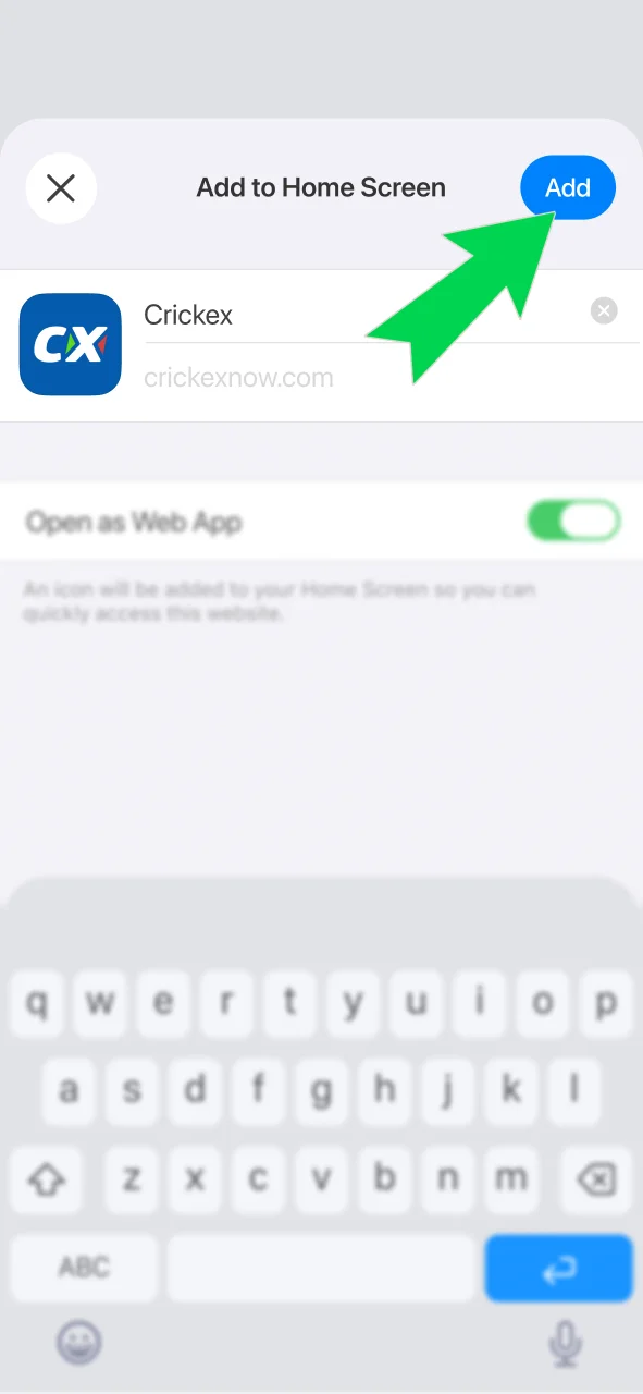 Complete Crickex installation and agree to notifications.