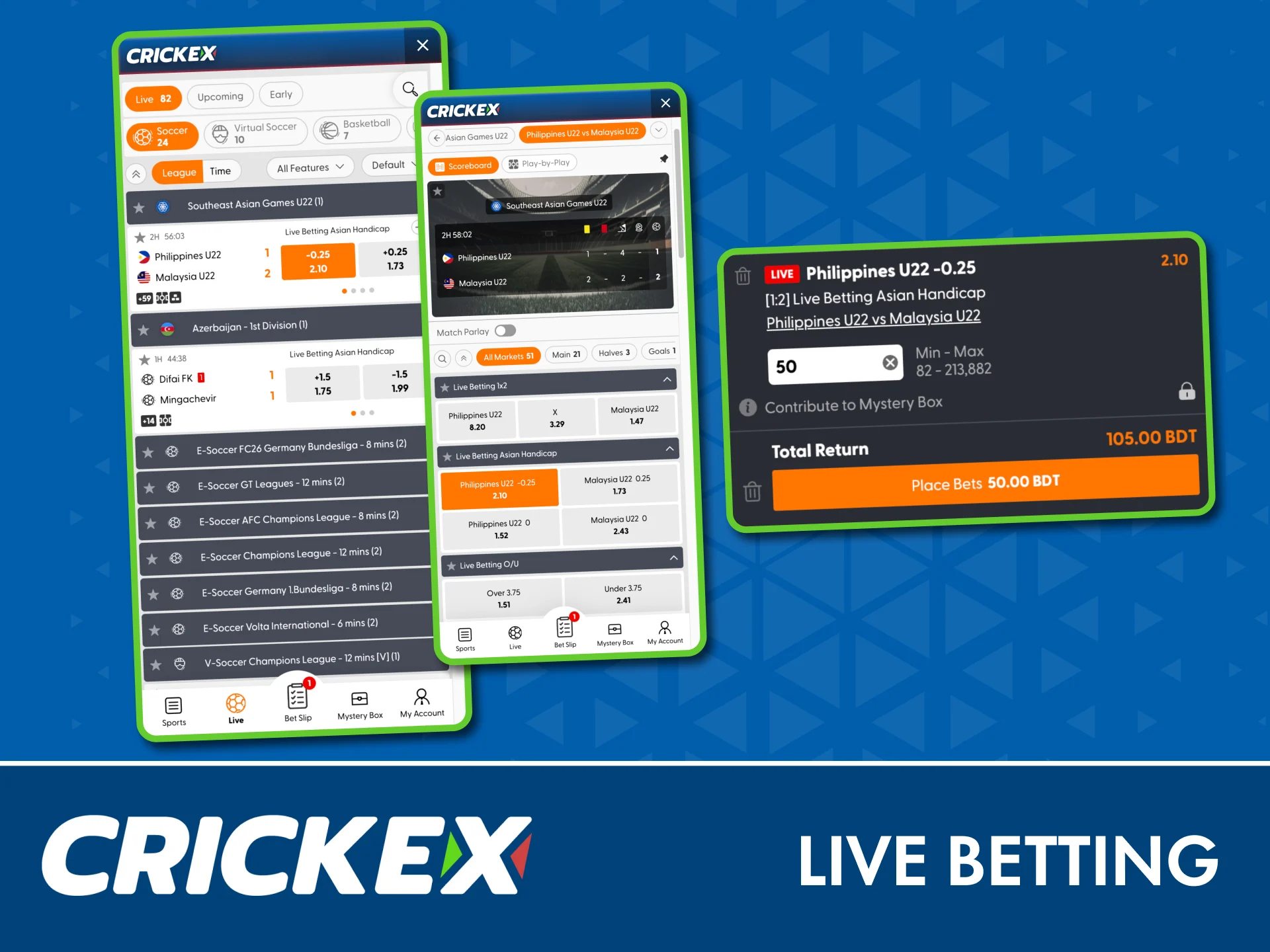 Place live bets on Crickex with fast odds and real time stats.