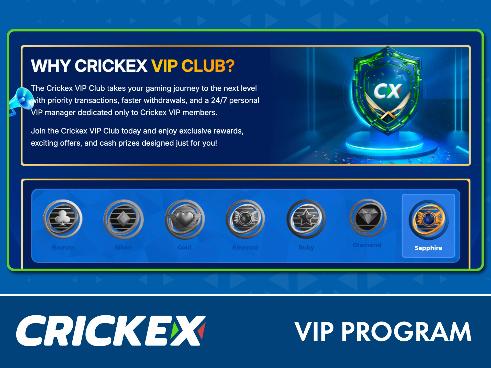 Join the Crickex VIP program, earn Gift Points, and spin the Wheel of Fortune for real rewards.