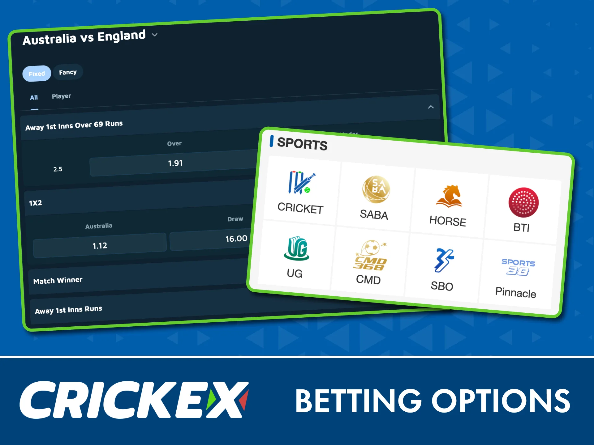 Explore cricket betting options on Crickex with pre-match and live bets.