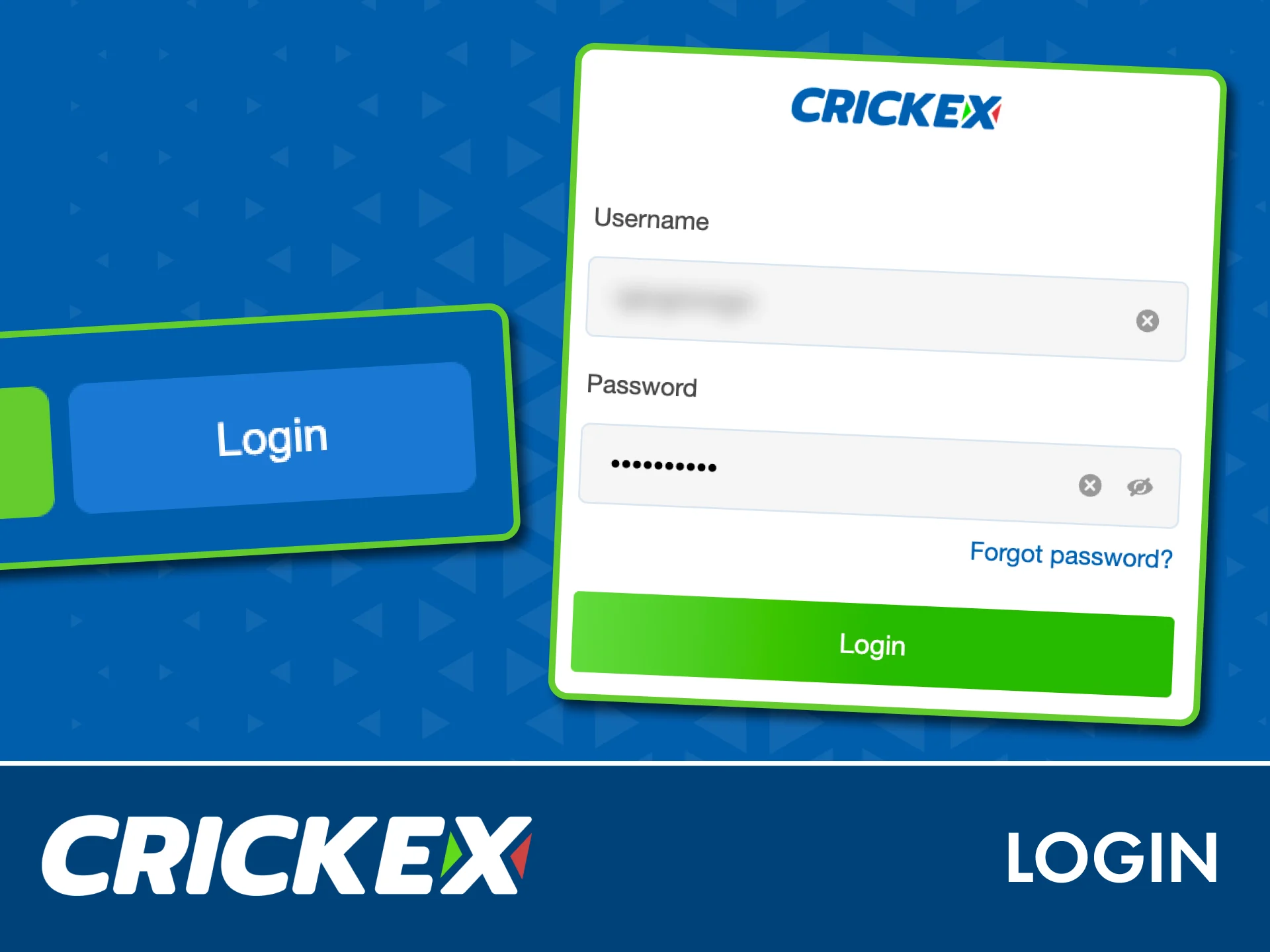Log in to your Crickex account and access all services now.