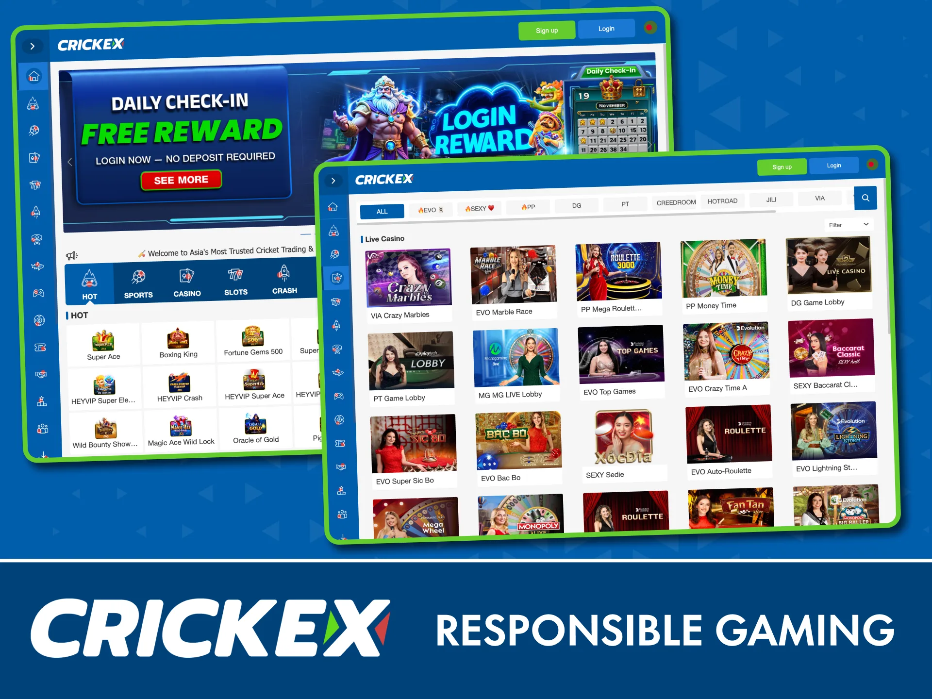 Play responsibly on Crickex with deposit limits and self-exclusion tools.