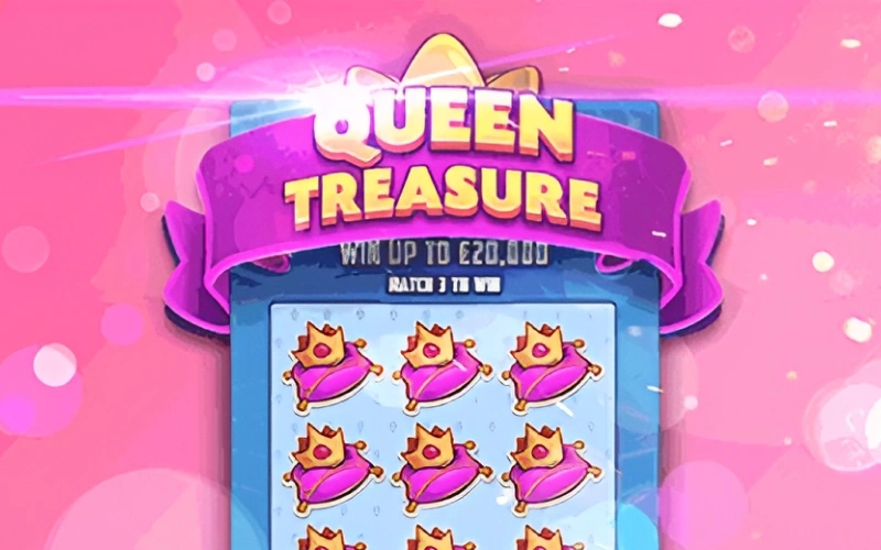 Scratch and win royal rewards in Queen Treasure on Crickex.